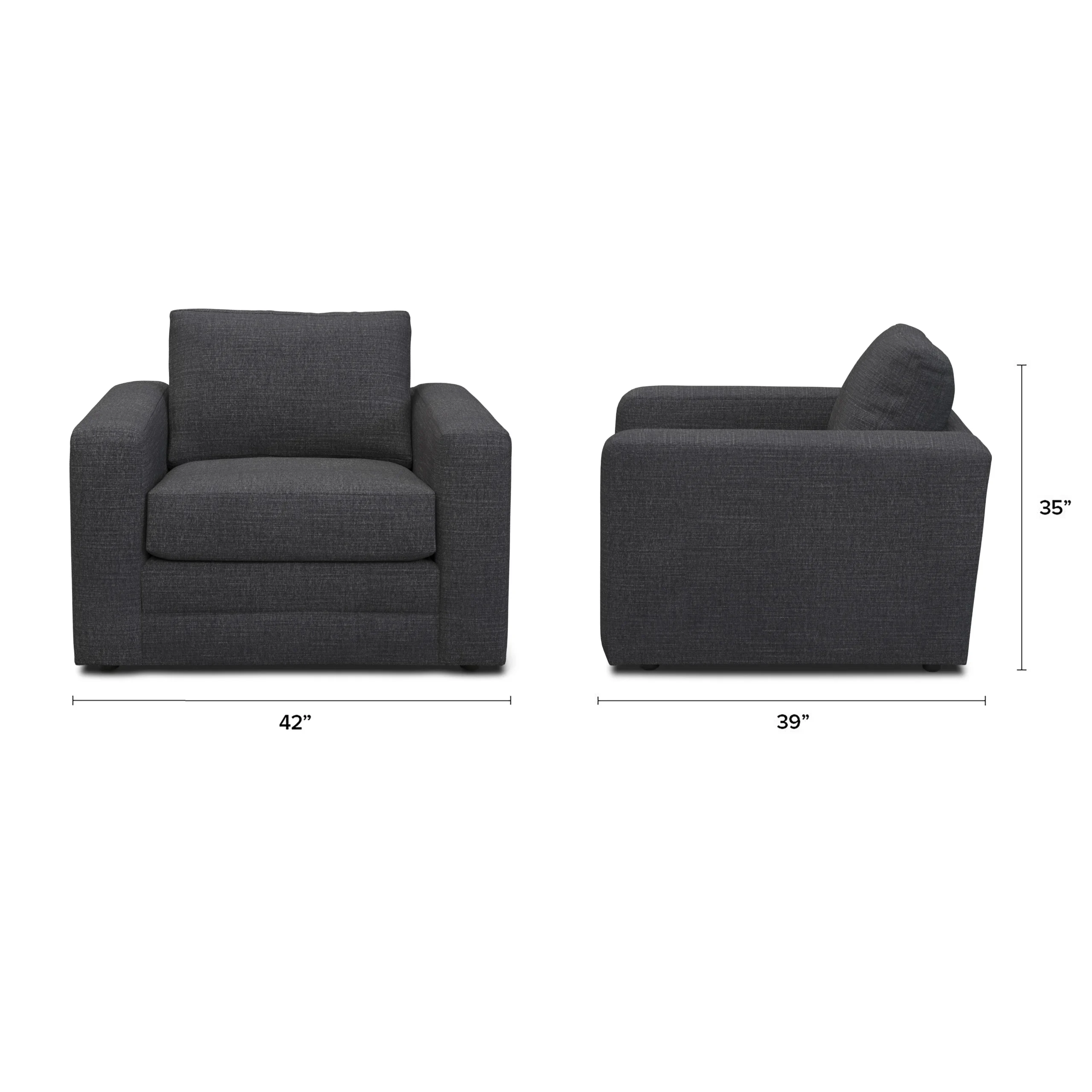 Riley 42_ Lounge Chair - Napa Charcoal - Image 2