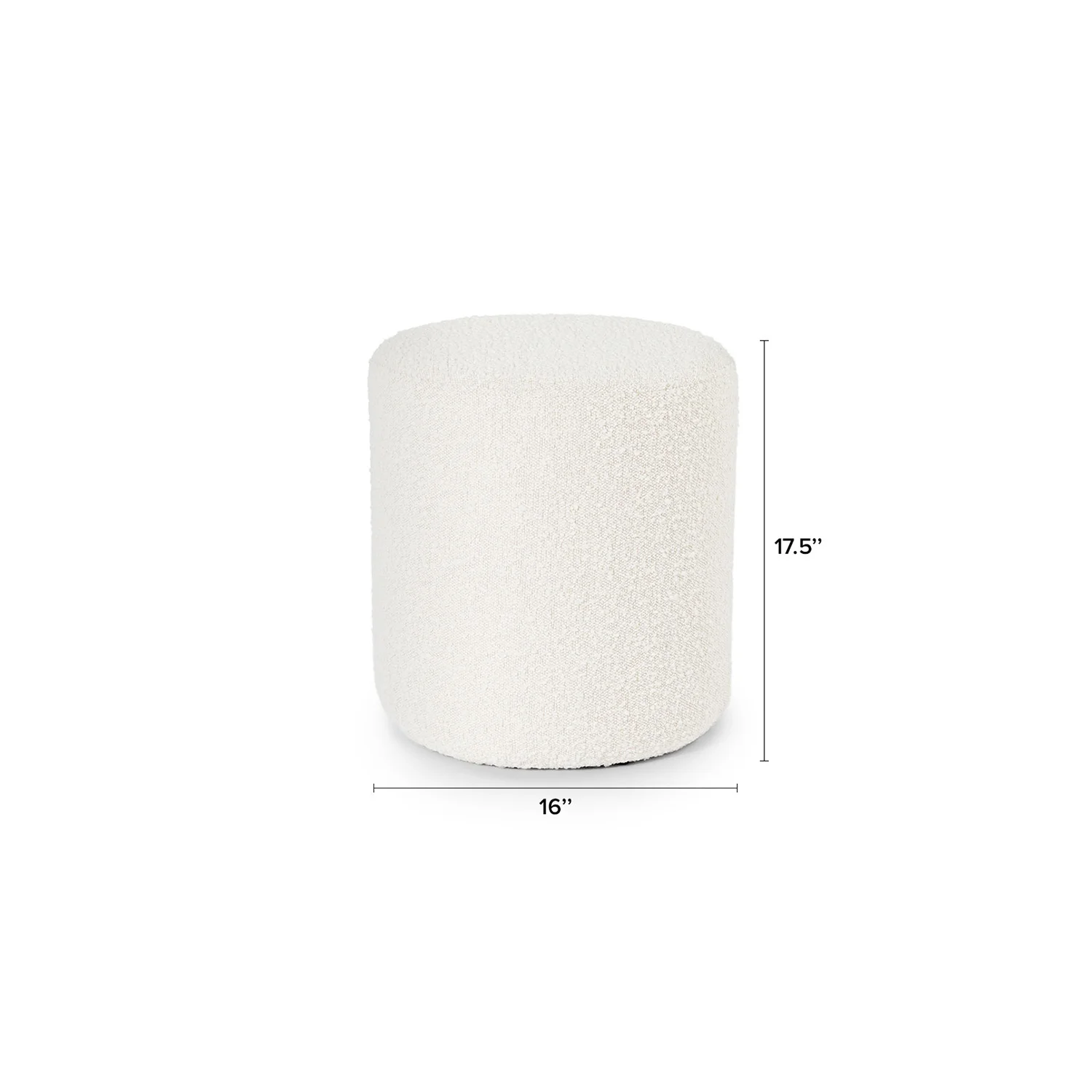 Cilo 16_ Ottoman - Ivory Bouclé - Image 2