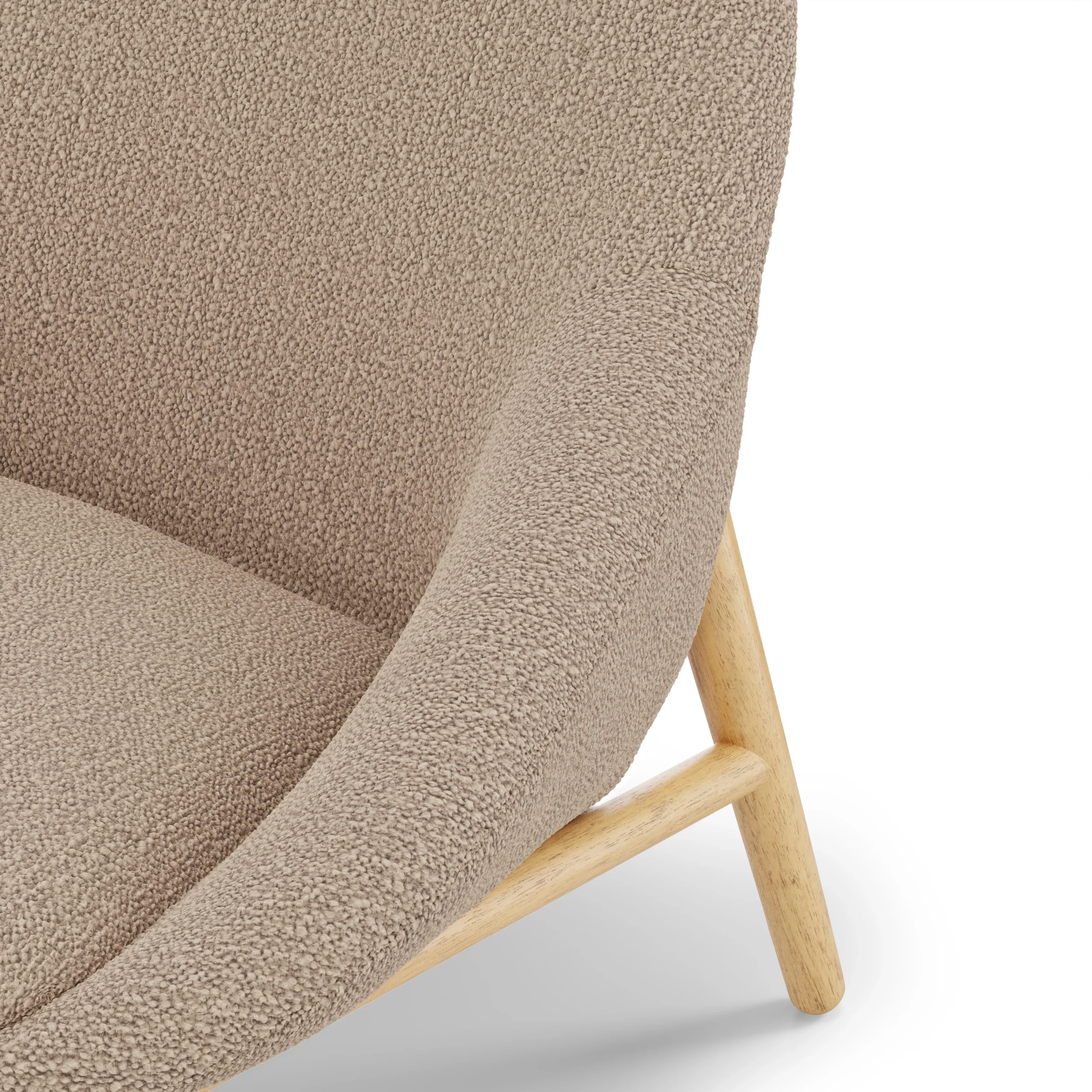 Sunny 32_ Lounge Chair - Sandstone Wool Bouclé - Image 4