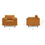 Sven 42_ Tufted Velvet Lounge Chair - Plush Pacific Ginger