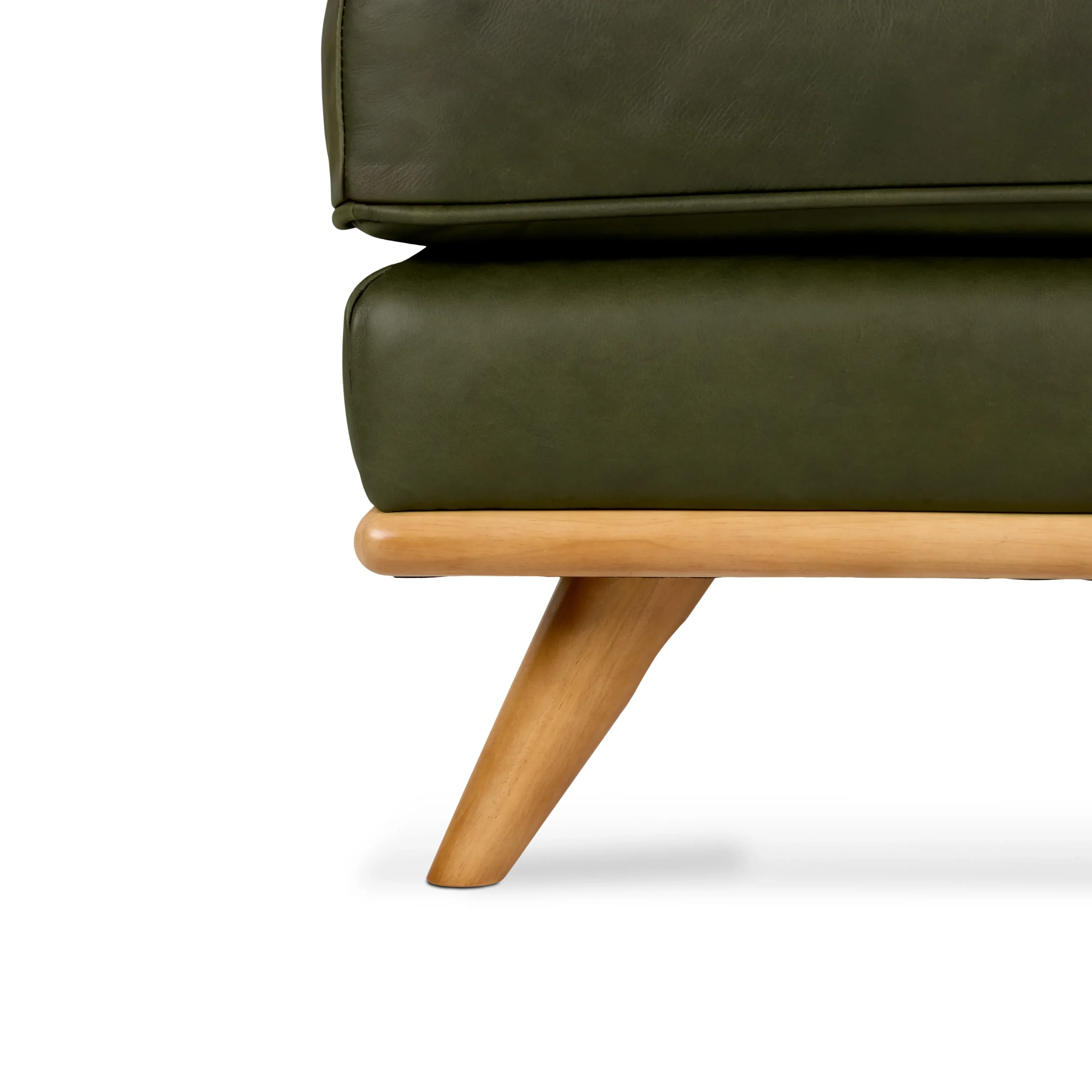 Timber 31_ Leather Ottoman - Charme Green - Image 3