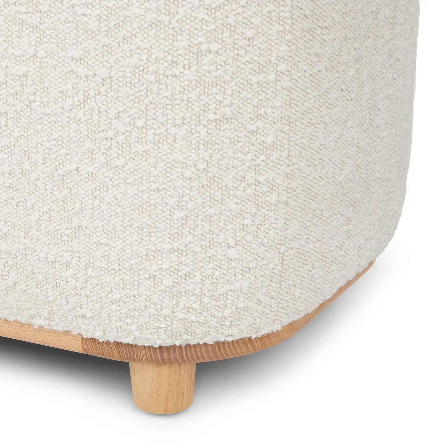 Maribo 48_ Storage Ottoman - Ivory Bouclé - Image 11