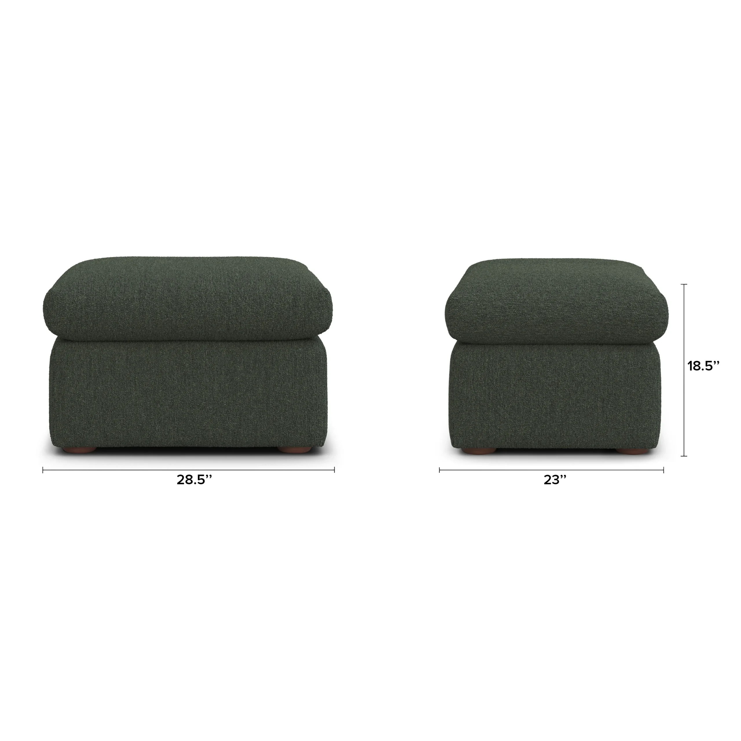 Marina 28.5_ Ottoman - Green Wool Bouclé - Image 11