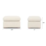 Marina 28.5_ Ottoman - Ivory Wool Bouclé