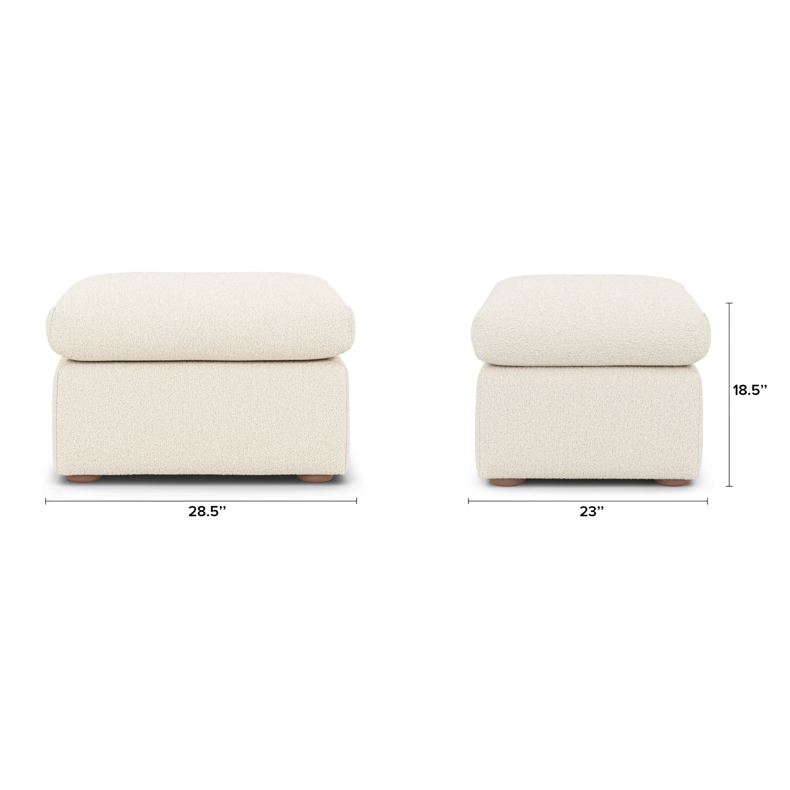 Marina 28.5_ Ottoman - Ivory Wool Bouclé - Image 11