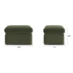 Marina 28.5_ Velvet Ottoman - Hale Fir Green