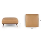 Rhett 38.5_ Leather Ottoman - Charme Tan