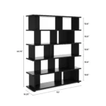 Lafora 53_ Bookcase, Tall - Black