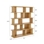 Lafora 53_ Bookcase, Tall - Natural Oak