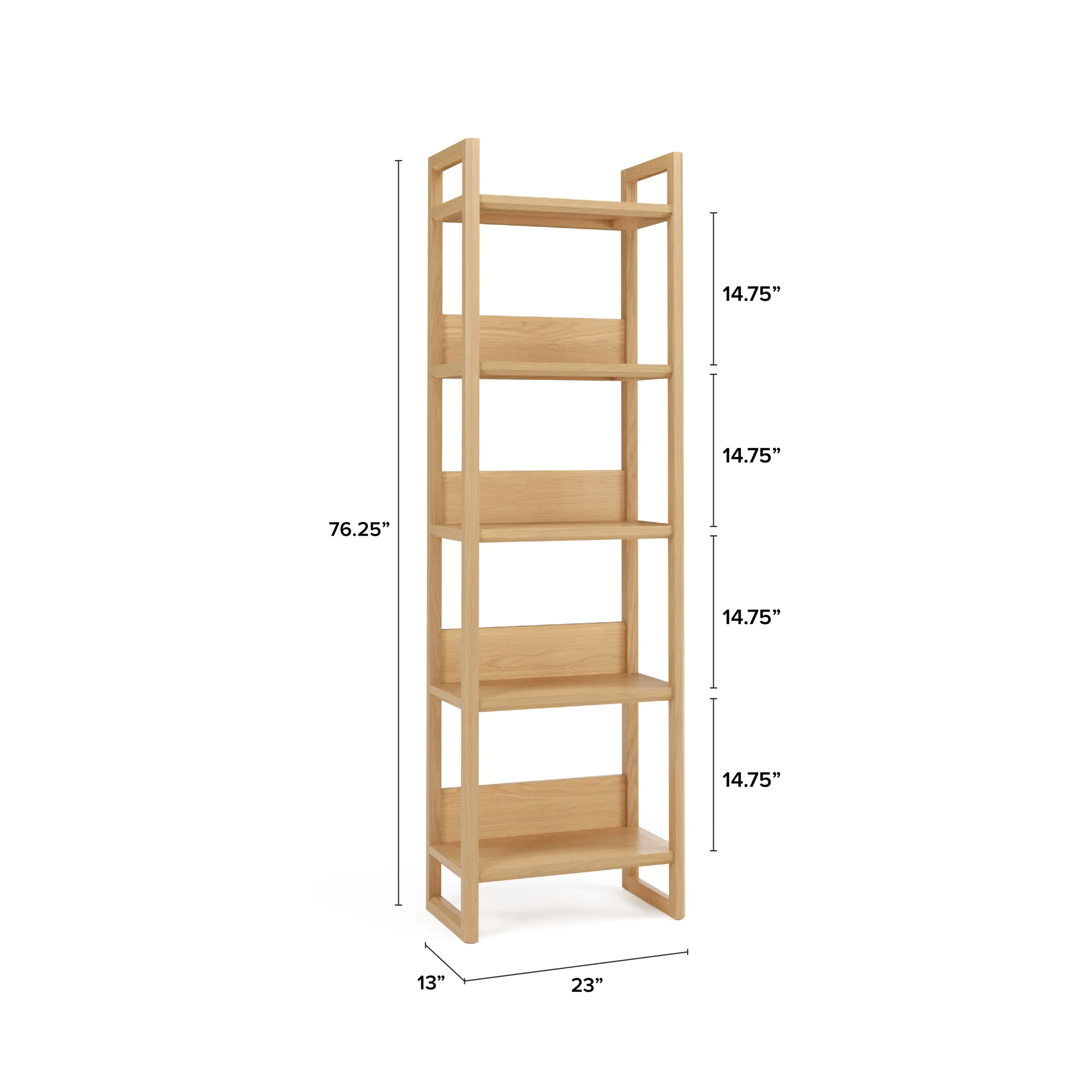Lilya 23_ Shelving Unit, Narrow - White Oak - Image 11