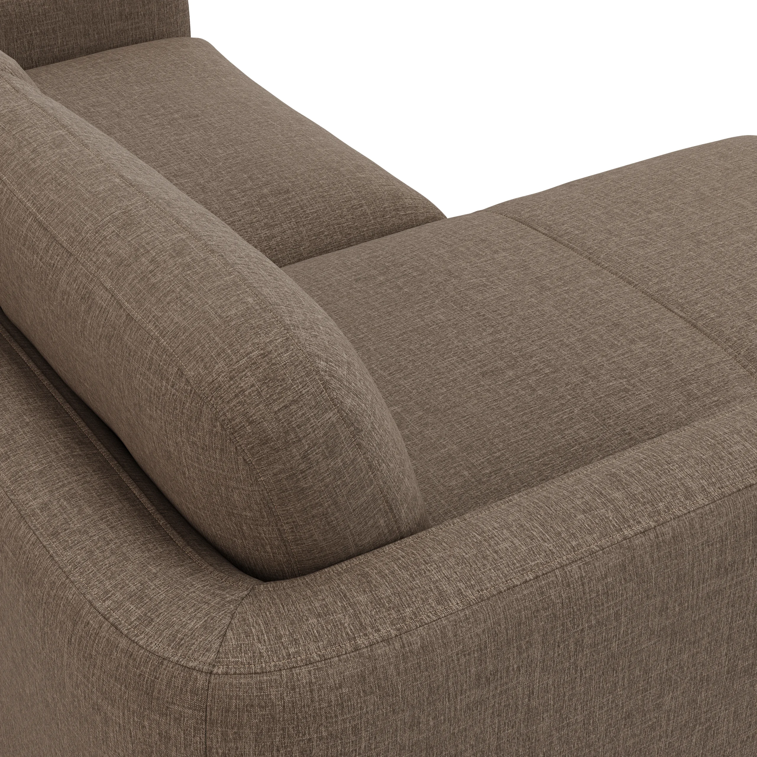 Vati 80_ Left Storage Sectional - Natural Oak and Buckler Brown - Image 11