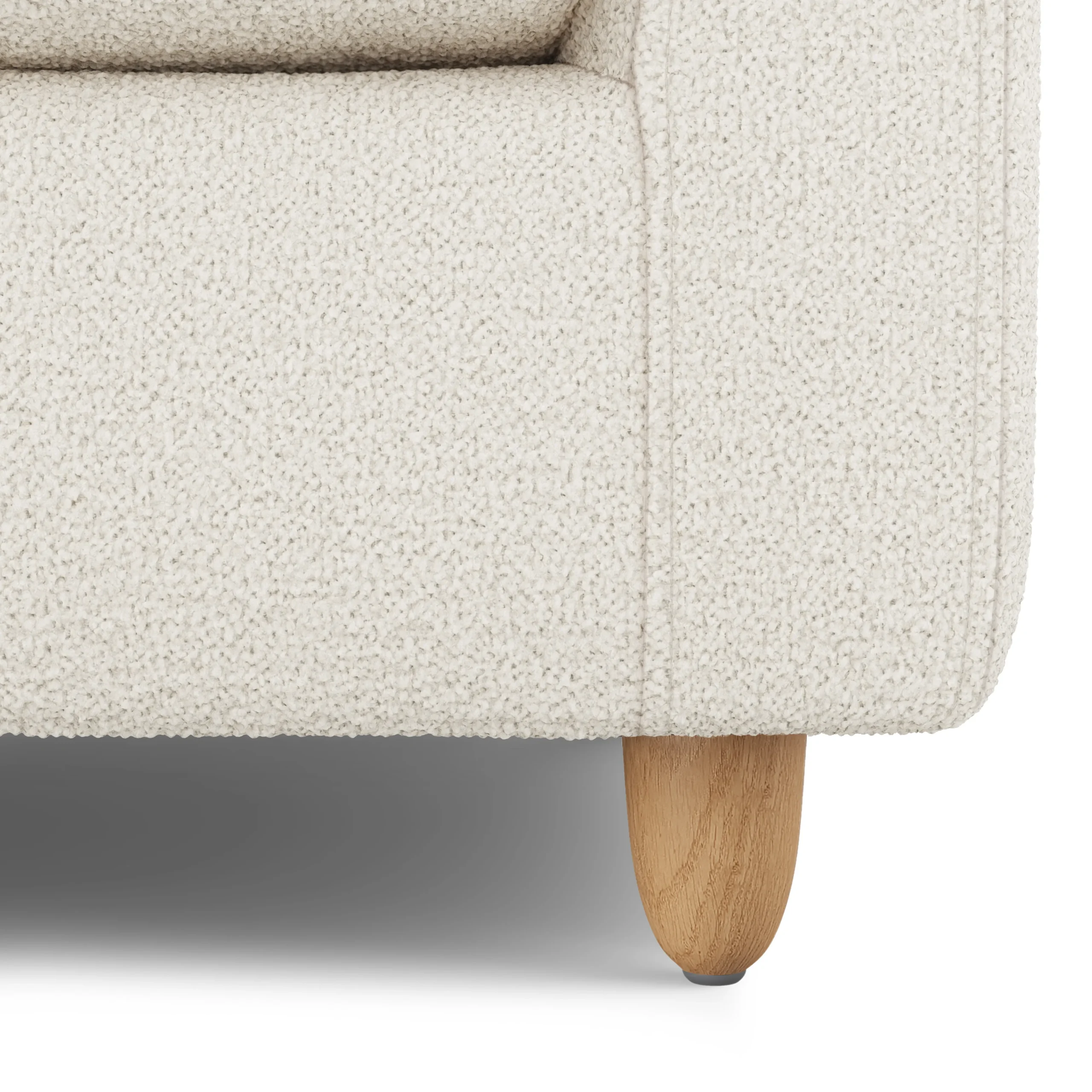 Vati 80_ Left Storage Sectional - Natural Oak and Ivory Wool Bouclé - Image 11