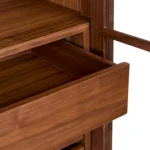 Mysen 35.5_ Glass Cabinet - Walnut