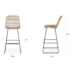 Selka Outdoor Bar Stool - Natural