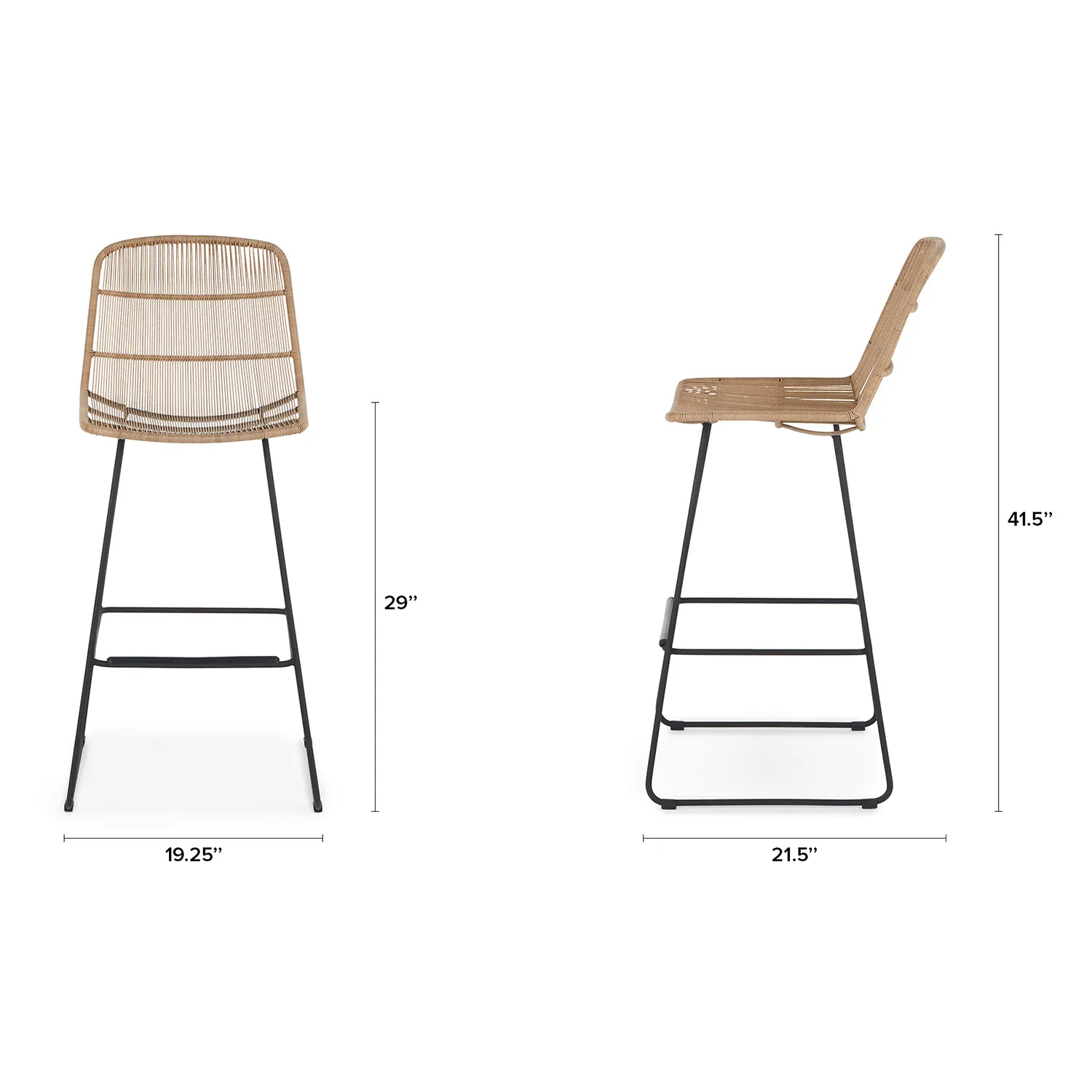 Selka Outdoor Bar Stool - Natural - Image 11