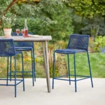 Zina Outdoor Counter Stool - Indigo Blue