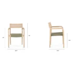 Reyes Outdoor Stackable Dining Armchair - Sun-Bleached Gray