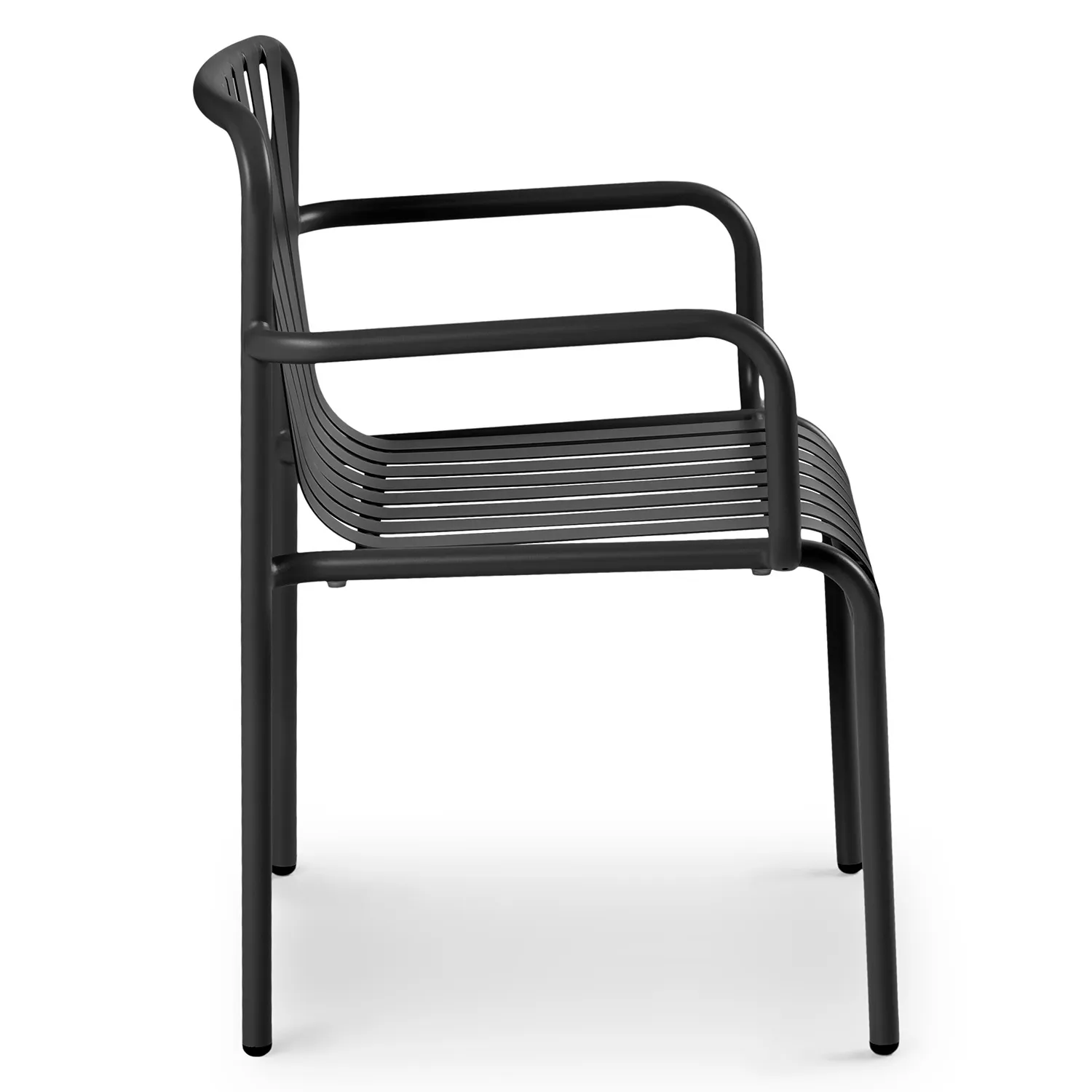 Sarek Outdoor Stackable Dining Armchair - Black - Image 4