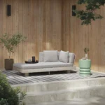 Lubek 69.25_ Outdoor Low Left Chaise Lounge - Beach Sand