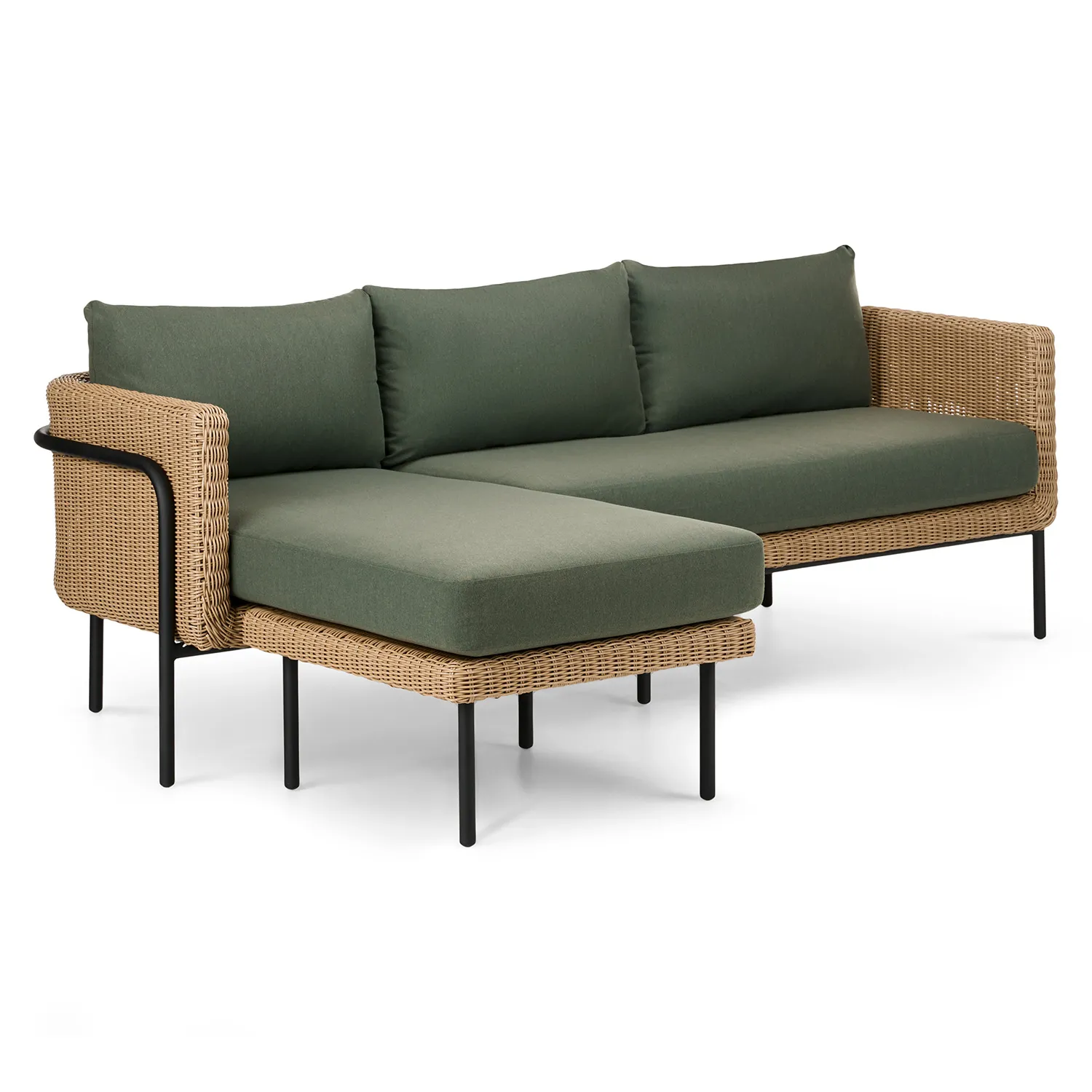 Aby 88_ Outdoor Reversible Sectional - Dravite Green - Image 3