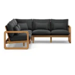 Laholm 94_ Outdoor Corner Sectional - Dravite Black