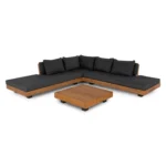Lubek 100.5_ Outdoor Low Corner Sectional Set - Slate Gray