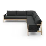 Rosa 110_ Outdoor Corner Sectional - Dravite Black