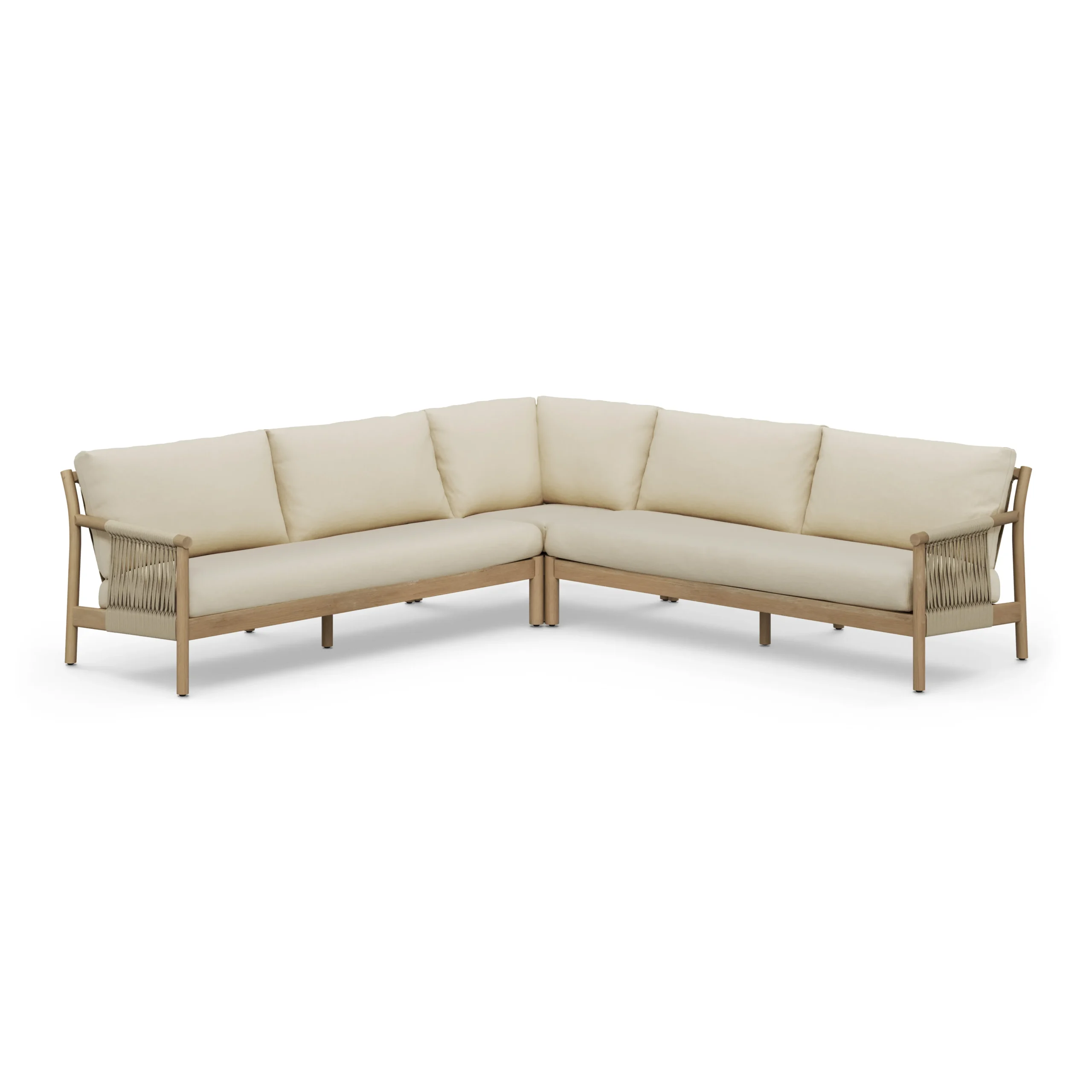 Rosa 110_ Outdoor Corner Sectional - Dravite Ivory - Image 8