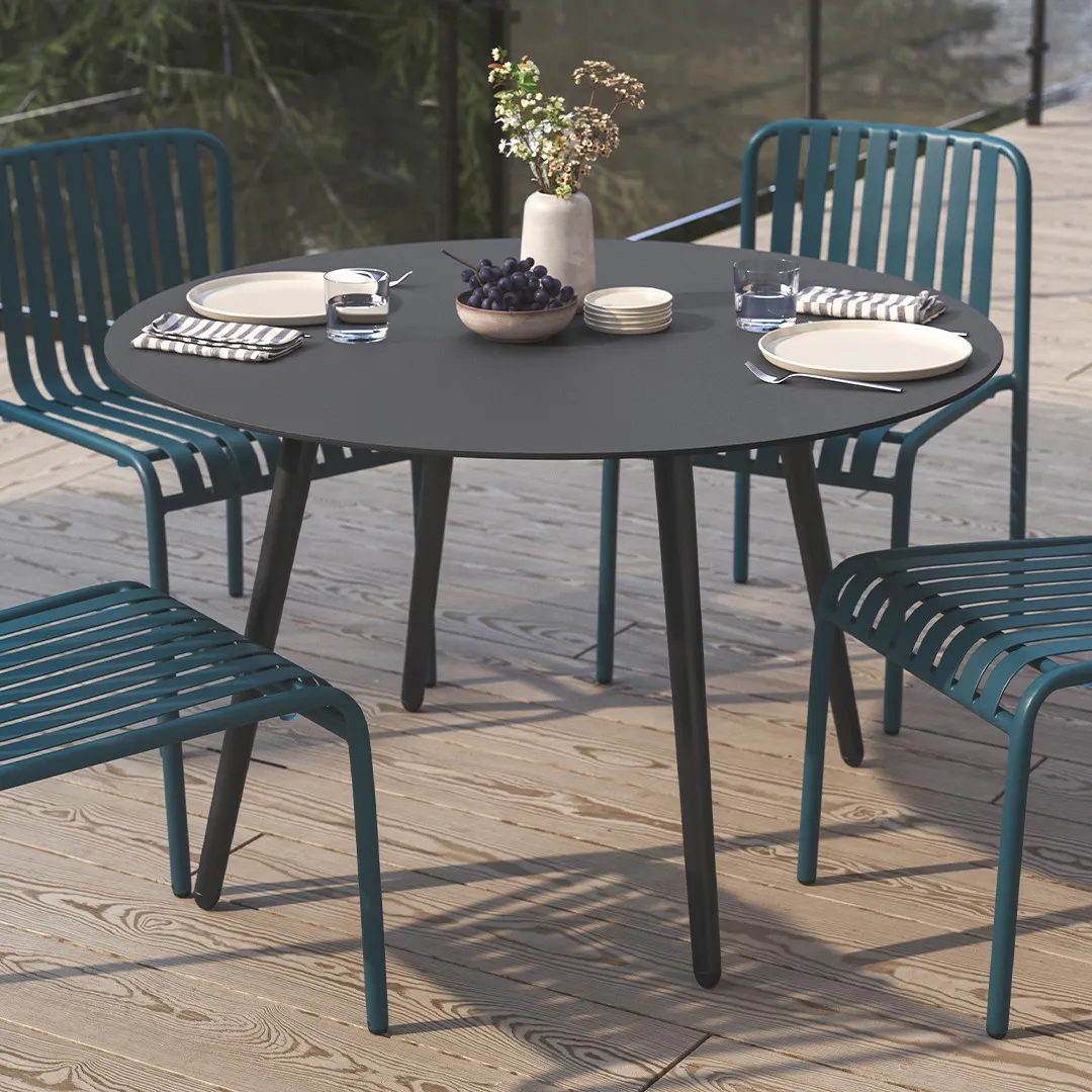 Ballo 47_ Outdoor Dining Table - Black - Image 4