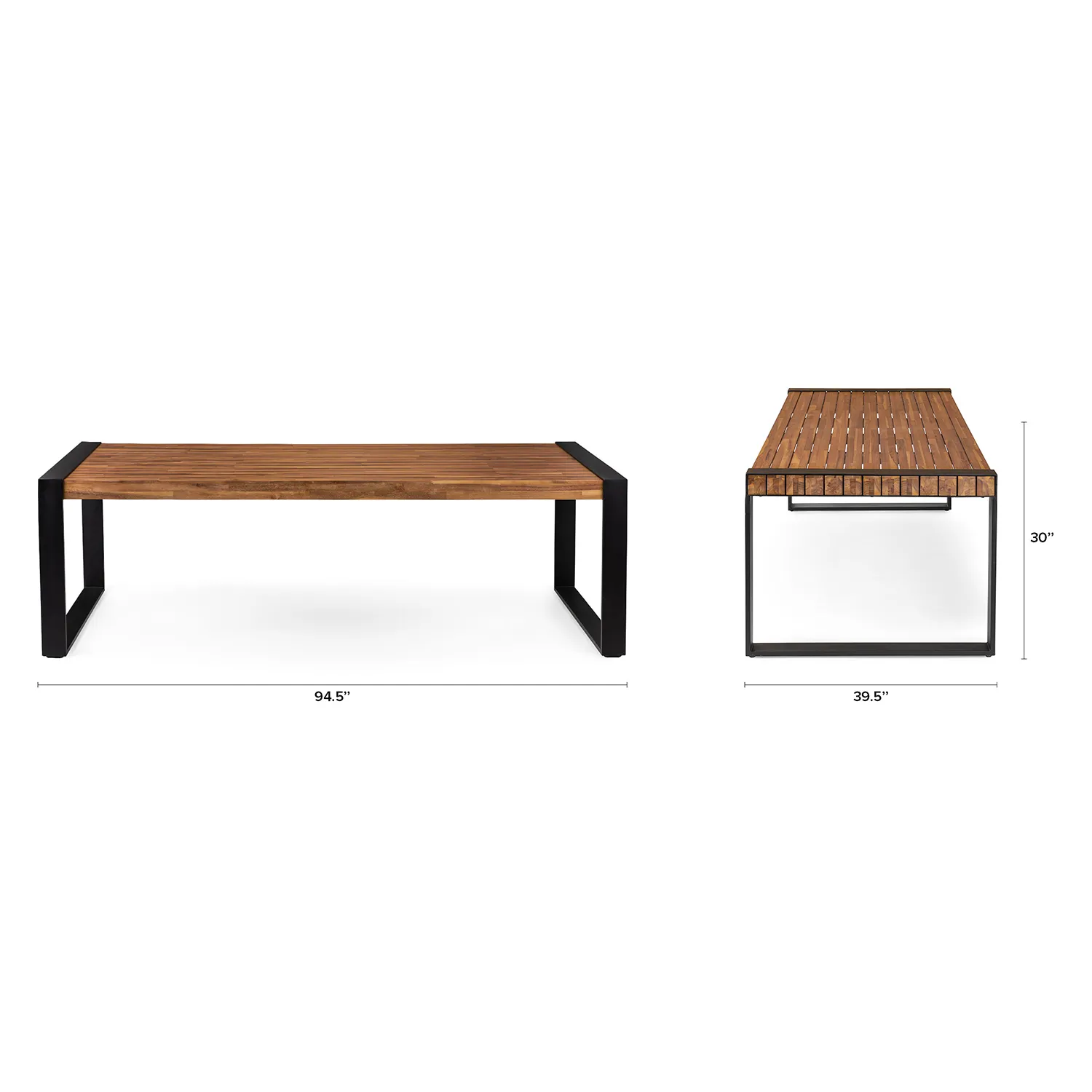 Lubek 94.5_ Outdoor Dining Set - Tuscan Brown - Image 11