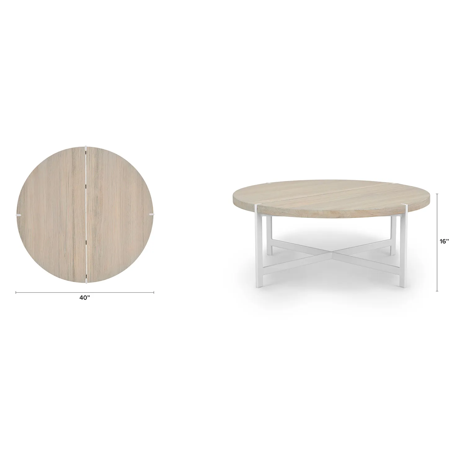 Haskel 40_ Outdoor Coffee Table - Driftwood Gray - Image 2