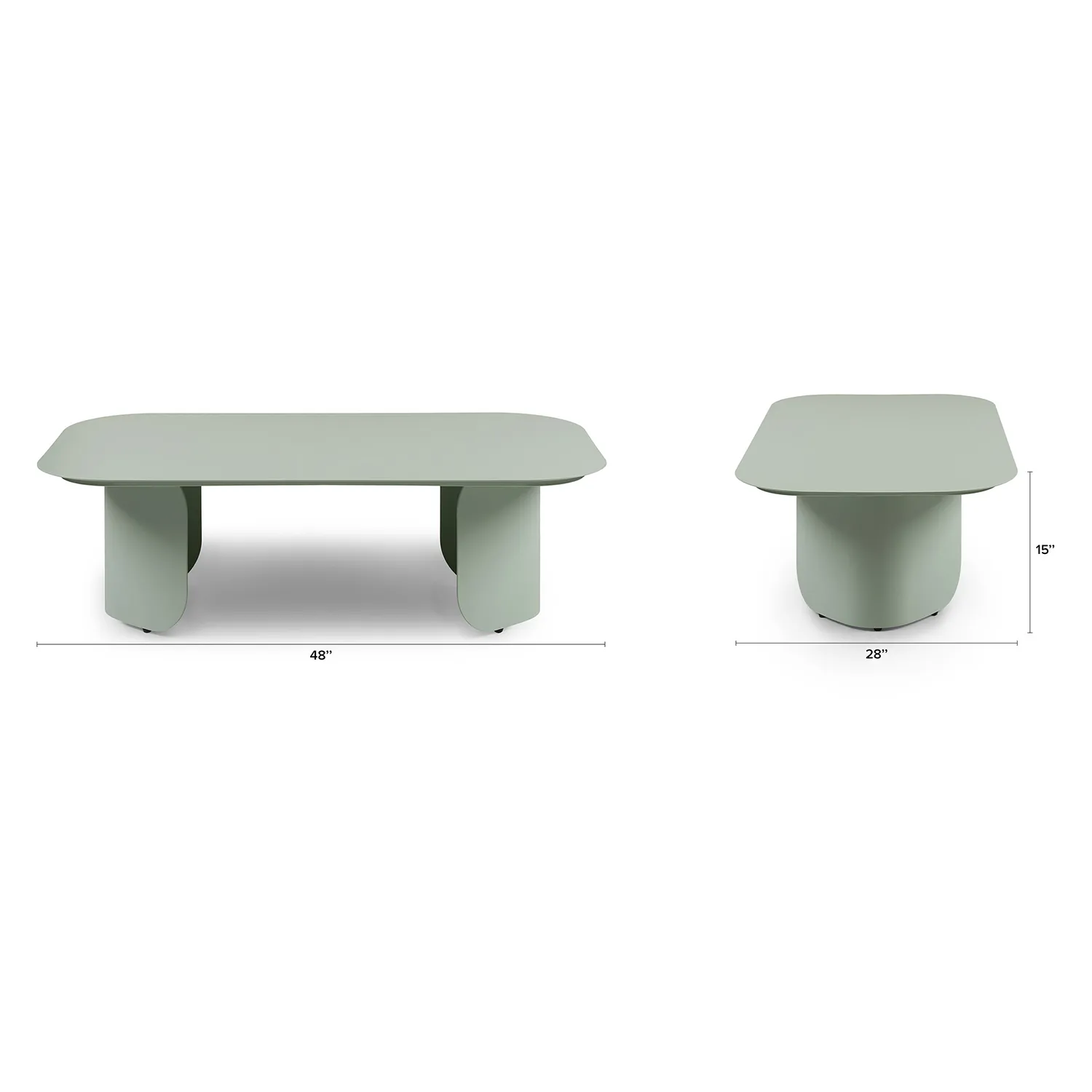 Skane 48_ Outdoor Coffee Table - Green - Image 2