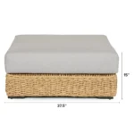 Capra 37.5_ Outdoor Ottoman - Beach Sand