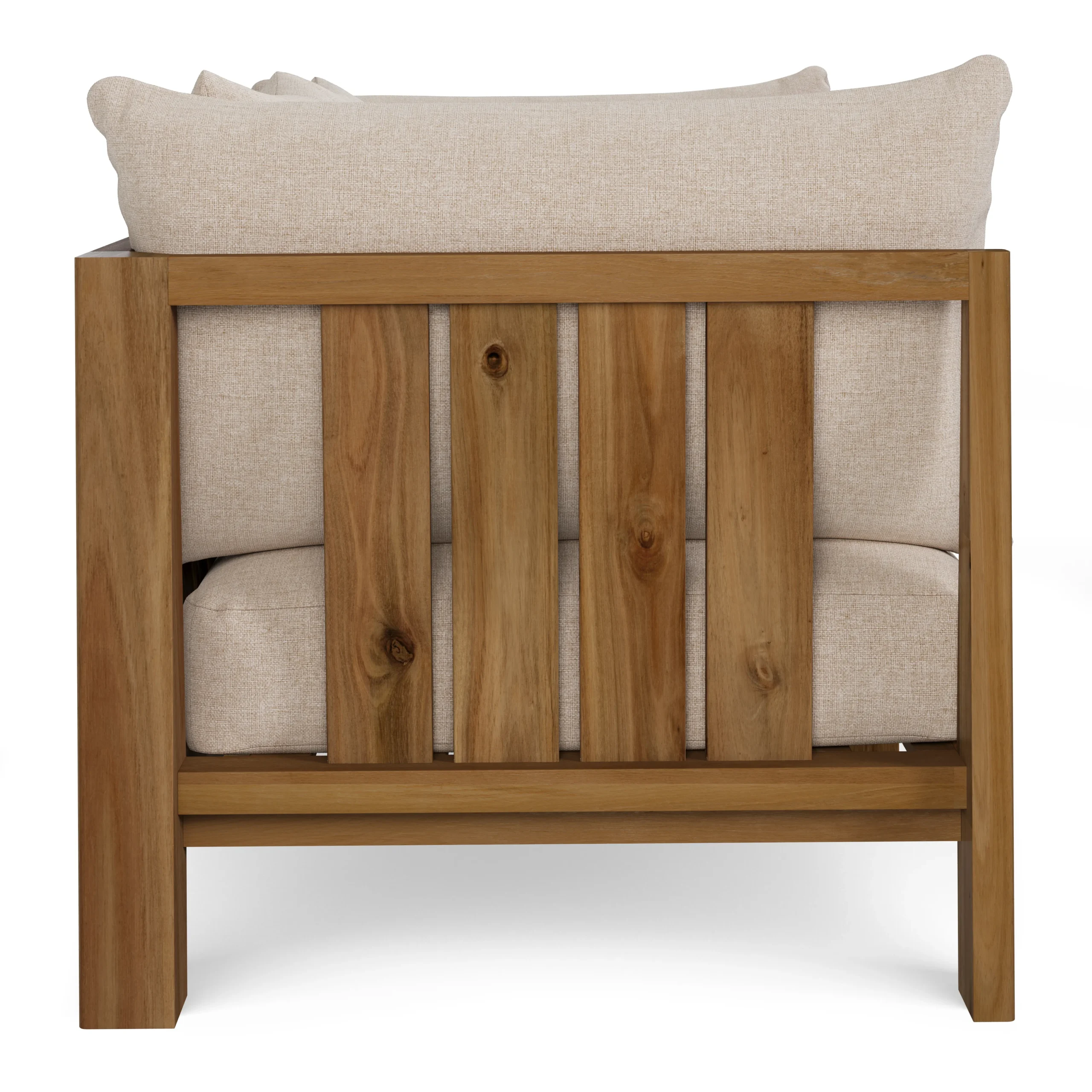 Cove 68.5_ Outdoor Modular Loveseat - Basket Beige - Image 5