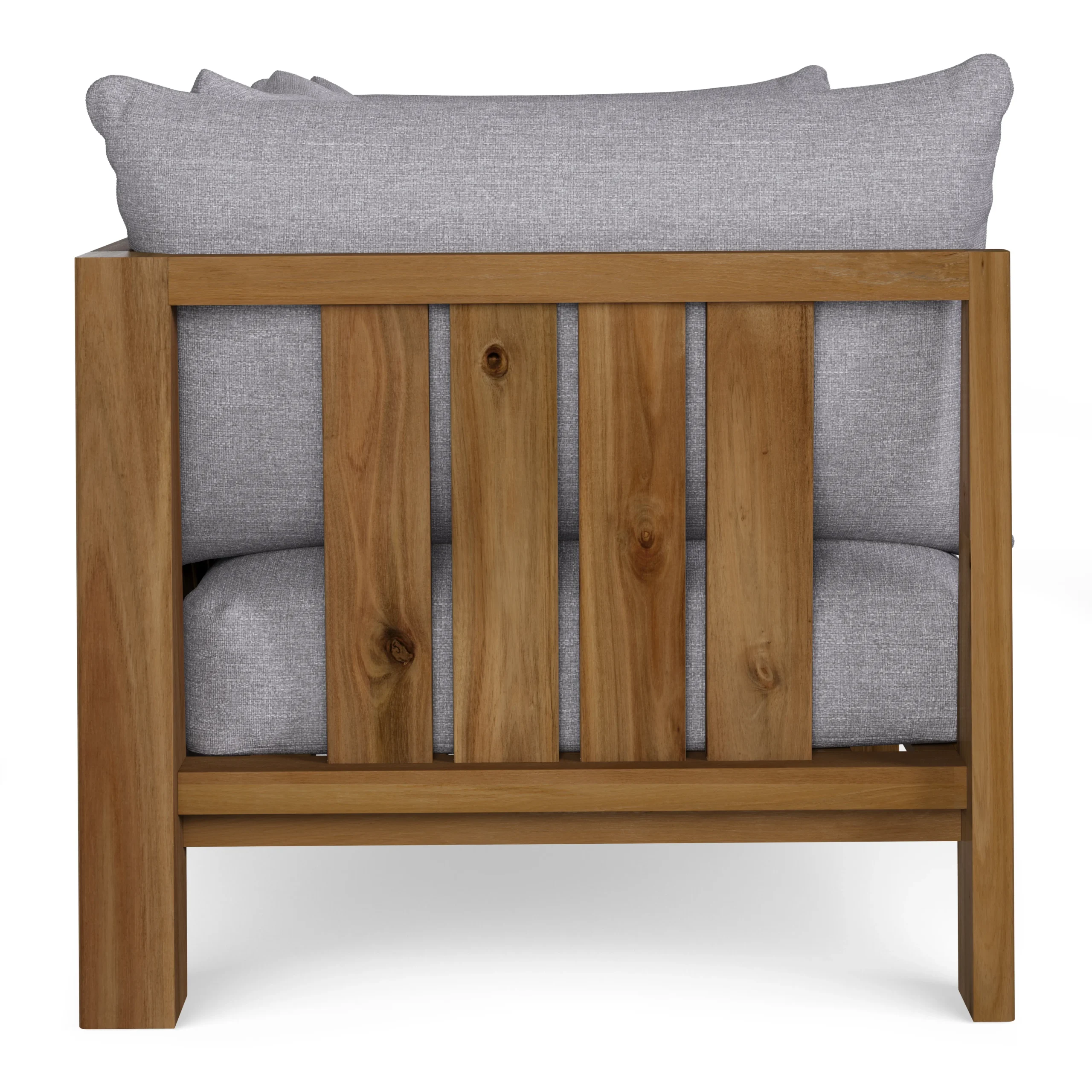 Cove 68.5_ Outdoor Modular Loveseat - Basket Gray - Image 6