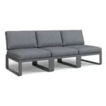 Kezia 84_ Outdoor Armless Modular Sofa - Whale Gray