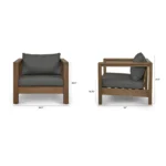 Palmera 80_ Outdoor Sofa Set - Dravite Black