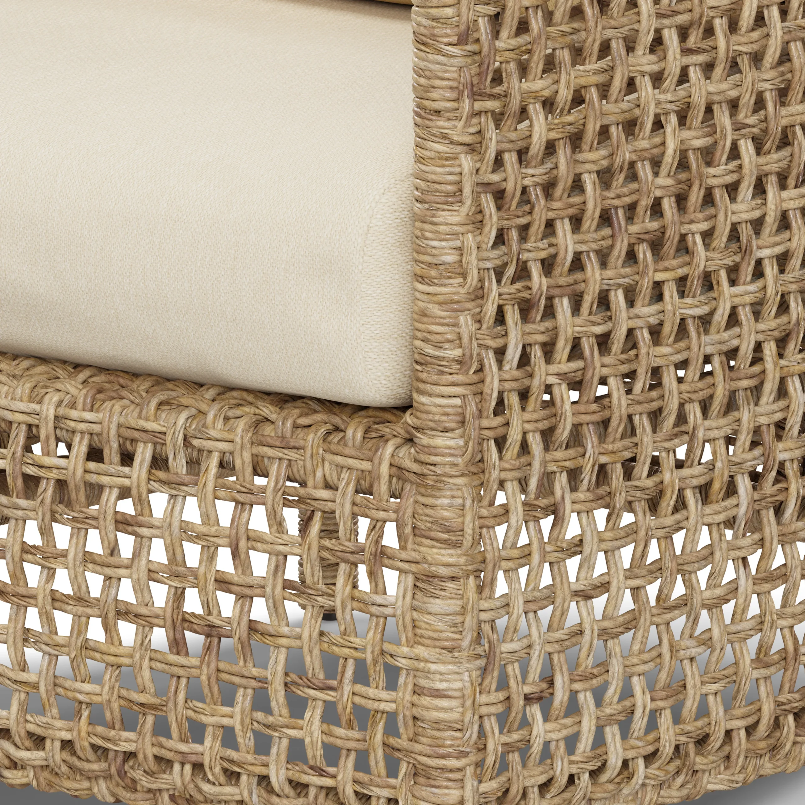 Robbi 67.25_ Outdoor Loveseat Set - Dravite Ivory - Image 5