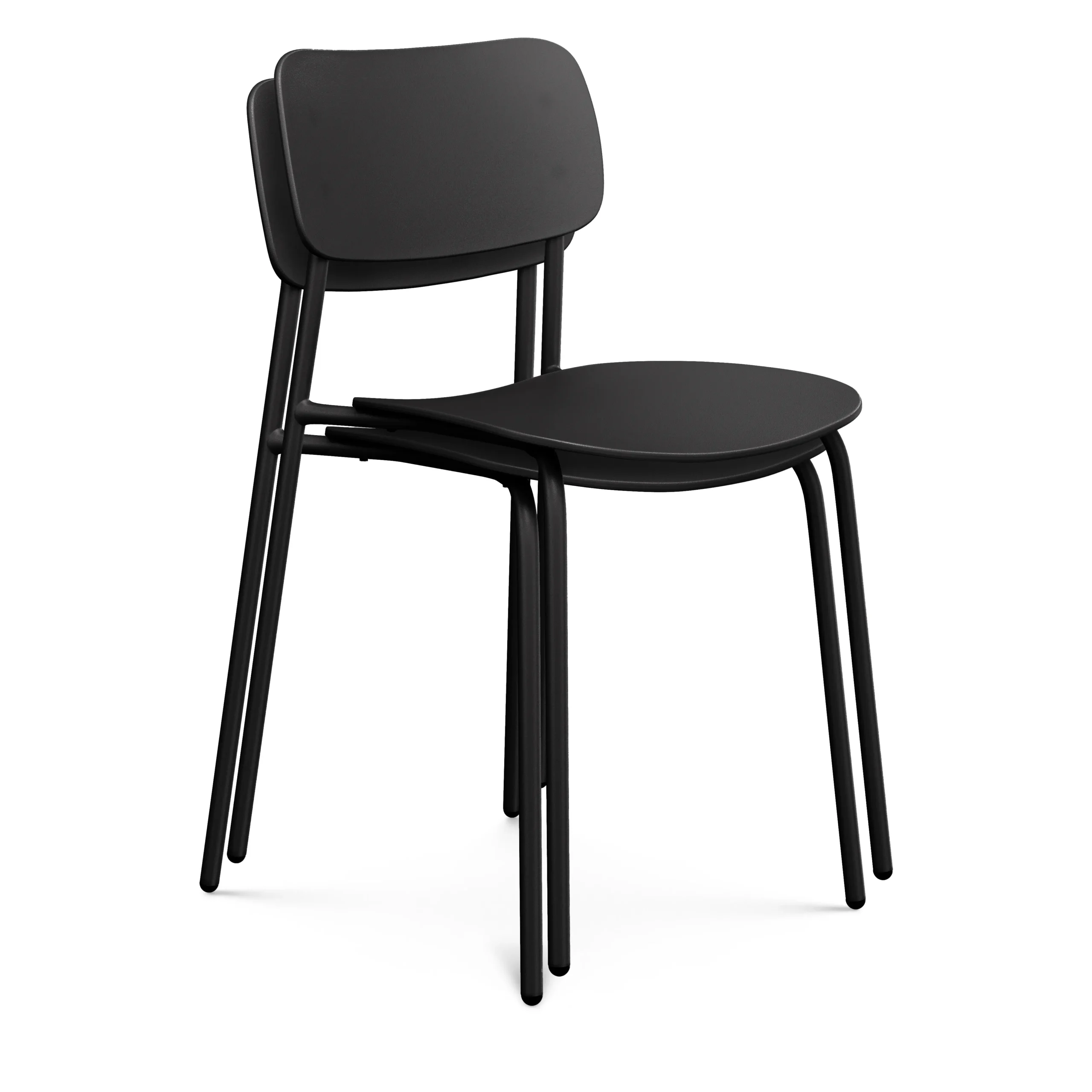 Ari Outdoor Stackable Dining Chair - Black - Image 8
