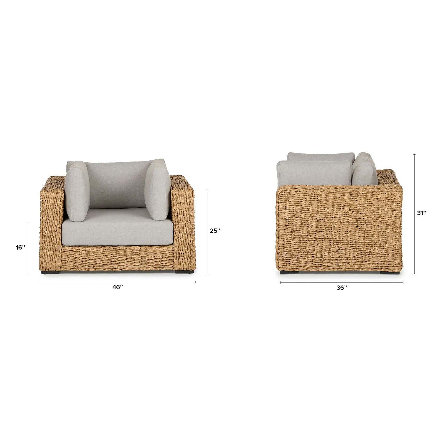 Capra 46_ Outdoor Lounge Chair - Beach Sand - Image 2