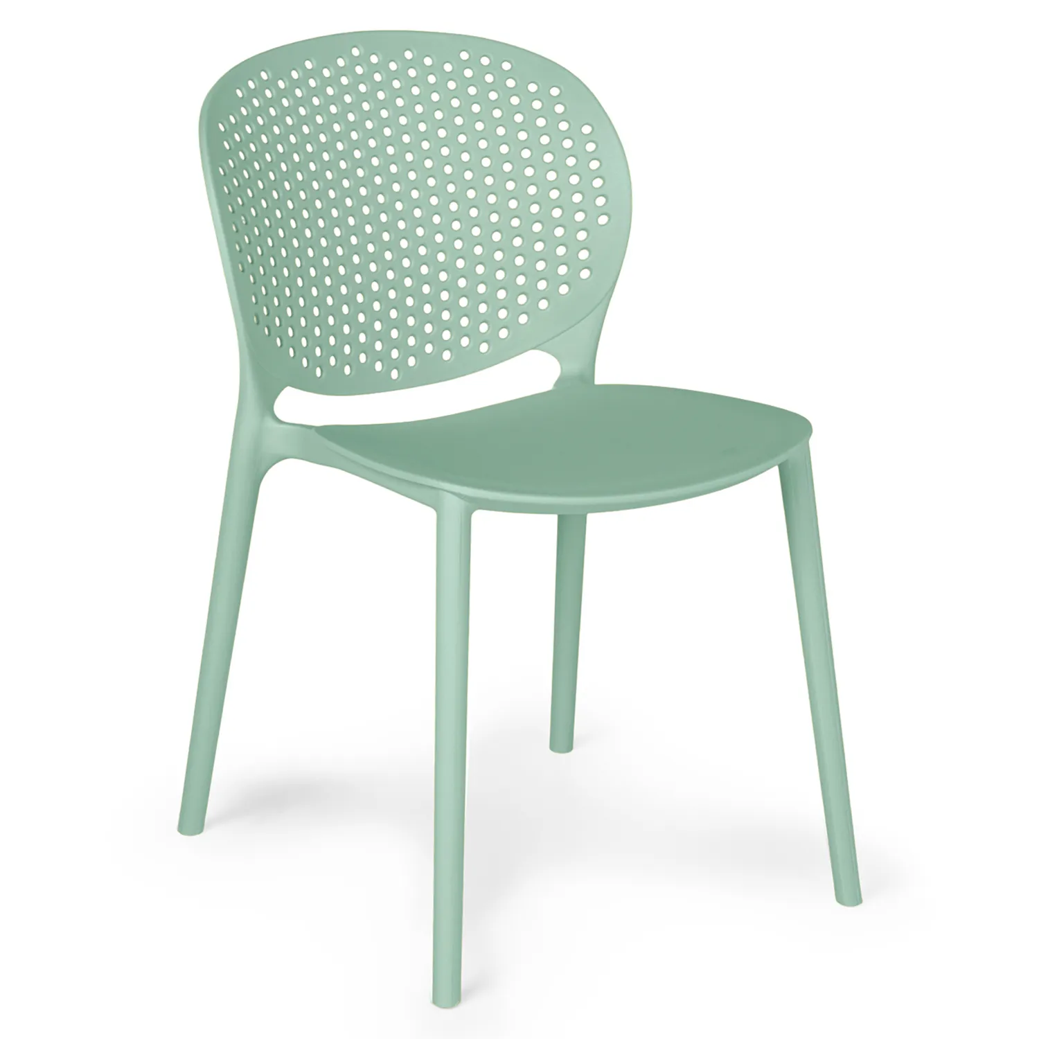 Dot Outdoor Stackable Dining Chair - Malibu Aqua - Image 4