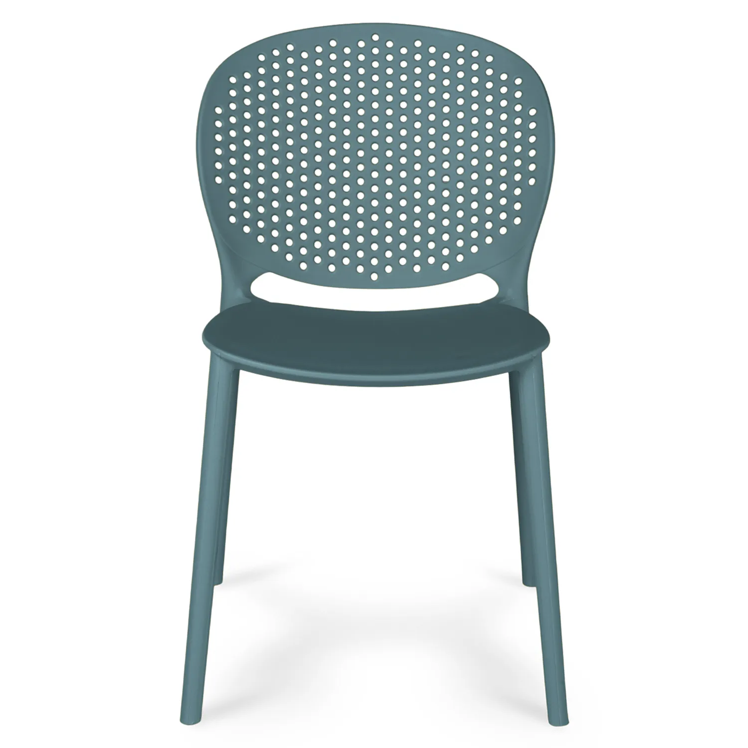 Dot Outdoor Stackable Dining Chair - Surf Blue - Image 11