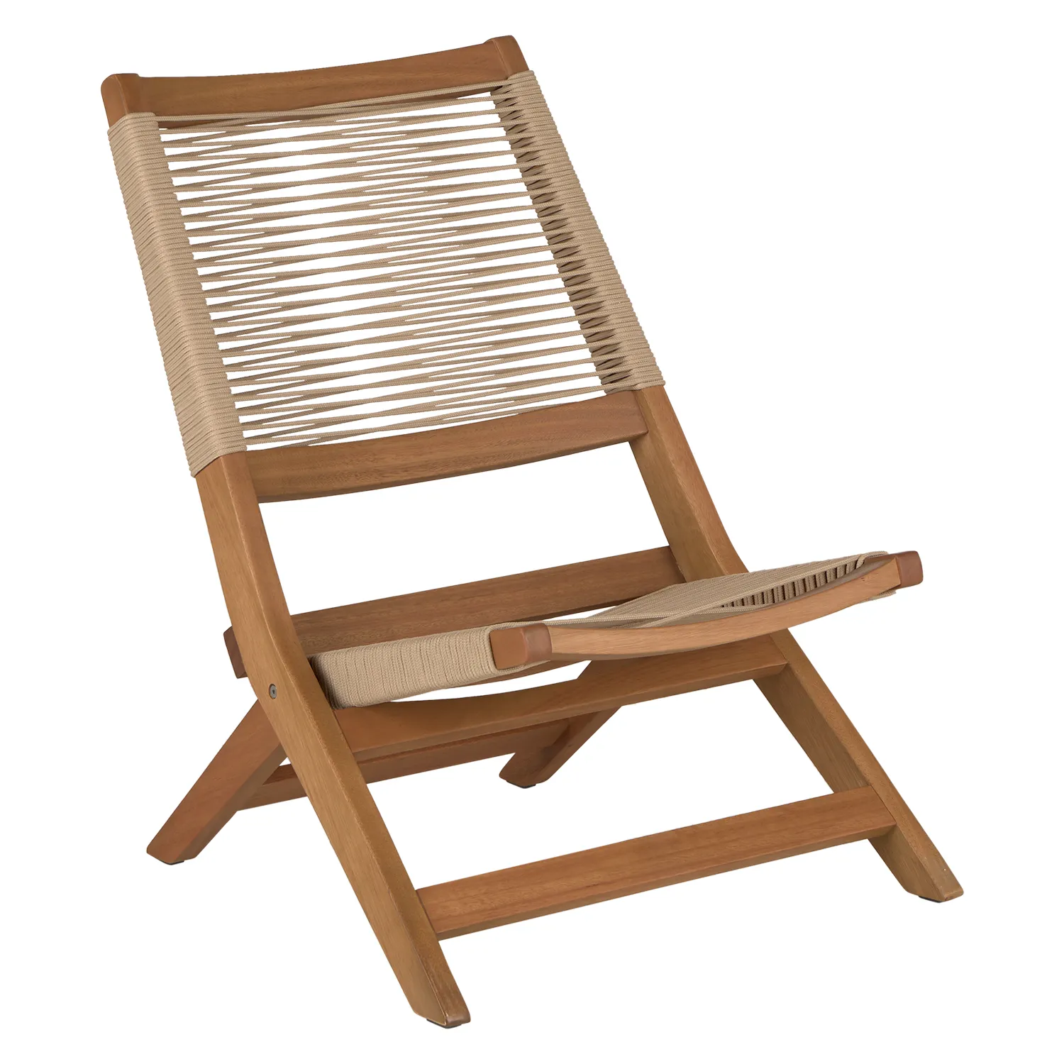 Santo 25.5_ Outdoor Folding Lounge Chair - Ecru - Image 3