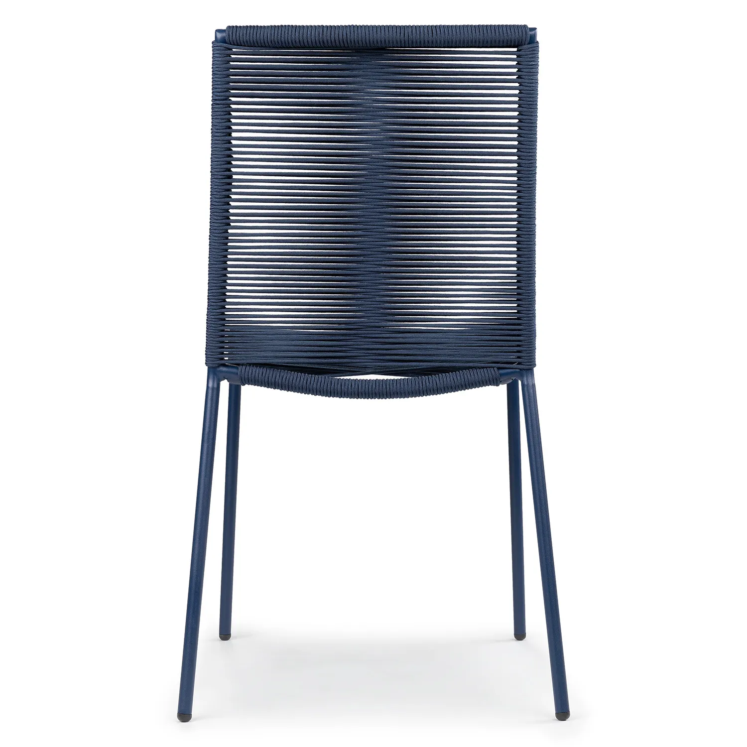 Zina Outdoor Stackable Dining Chair - Indigo Blue - Image 9