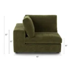 Beta 45_ Corner Chair Module - Cypress Green