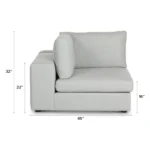 Beta 45_ Corner Chair Module - Welsh Gray