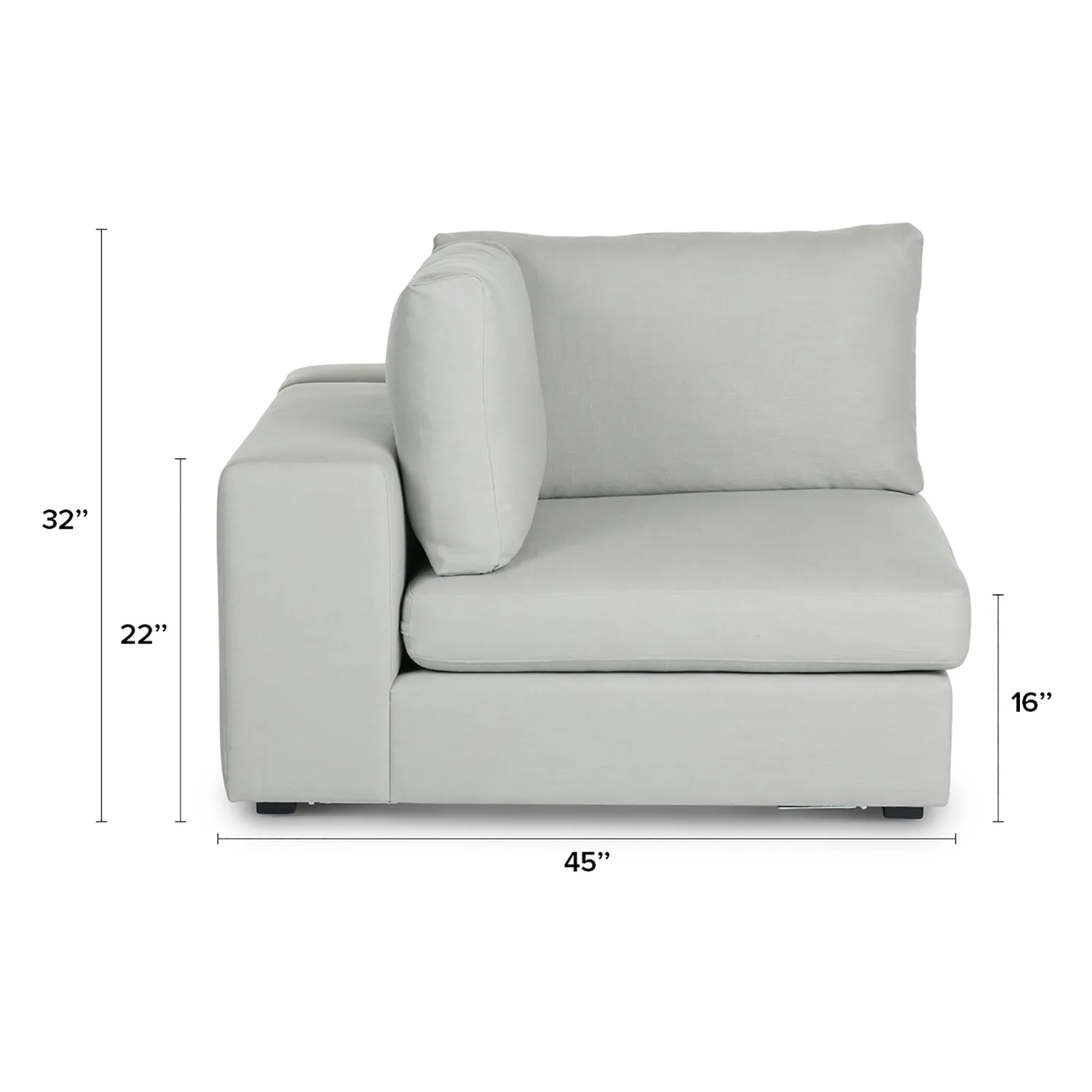 Beta 45_ Corner Chair Module - Welsh Gray - Image 2