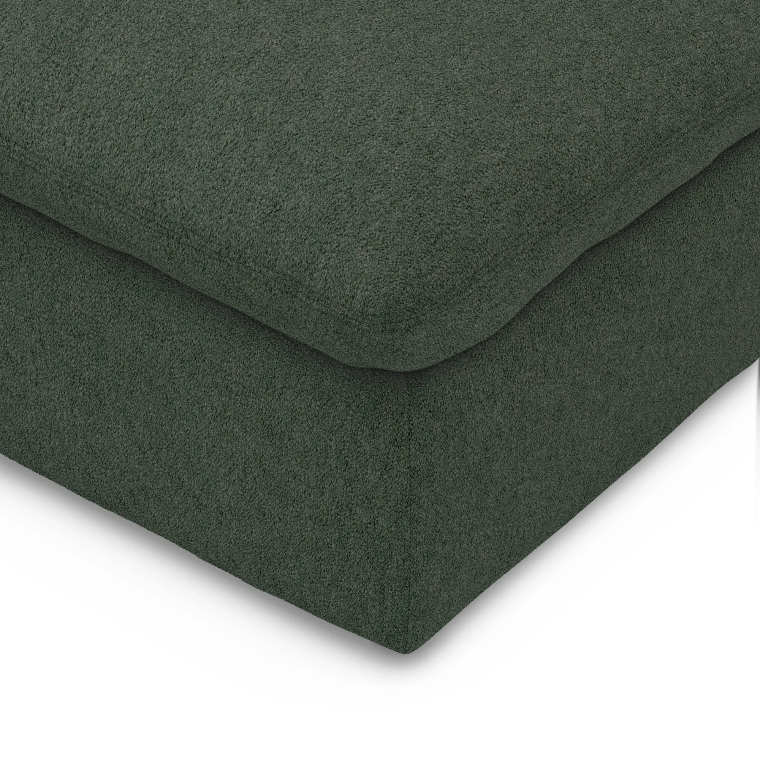 Leigh 39.5_ Armless Chair Module - Green Wool Bouclé - Image 6