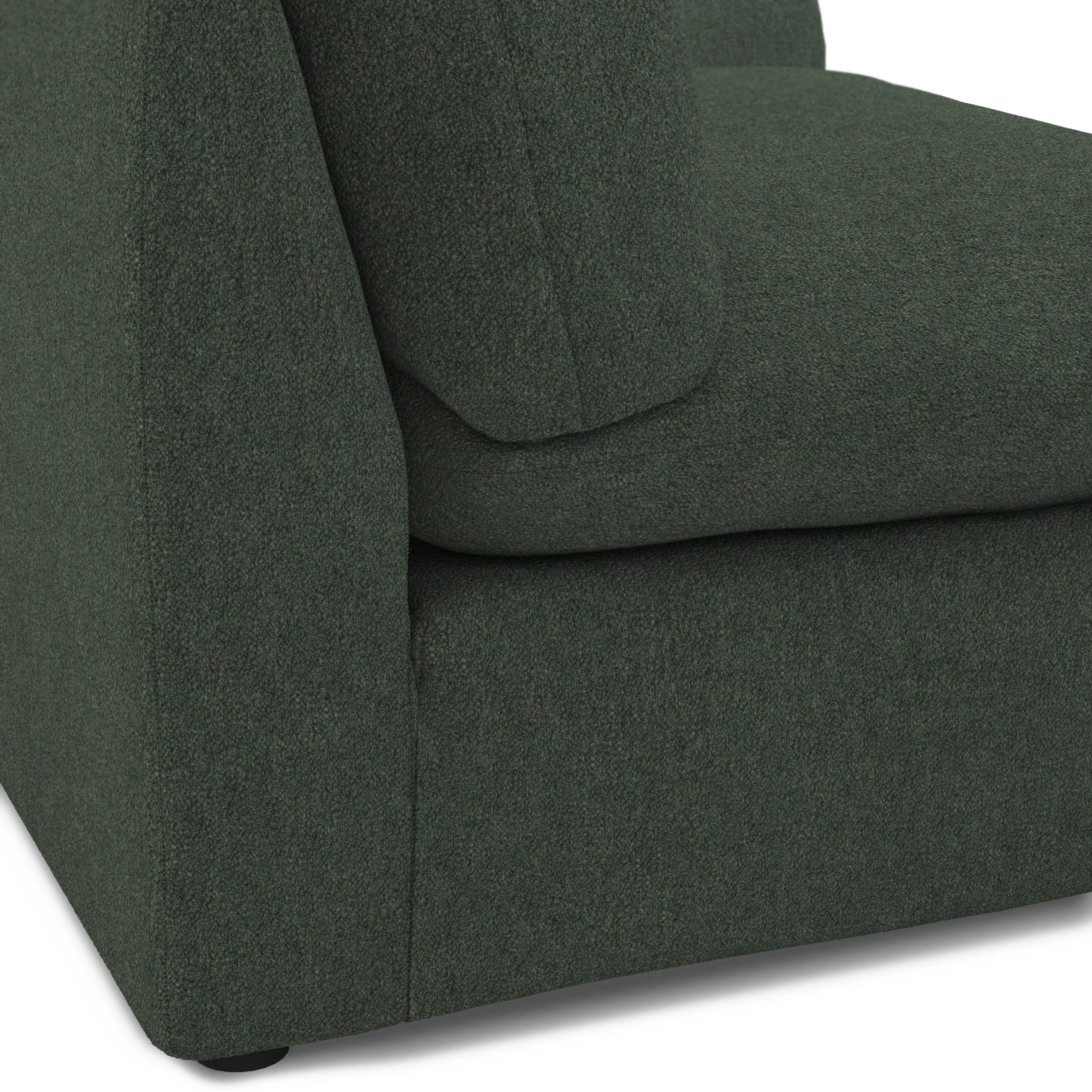 Leigh 46_ Left Arm Module - Green Wool Bouclé - Image 8