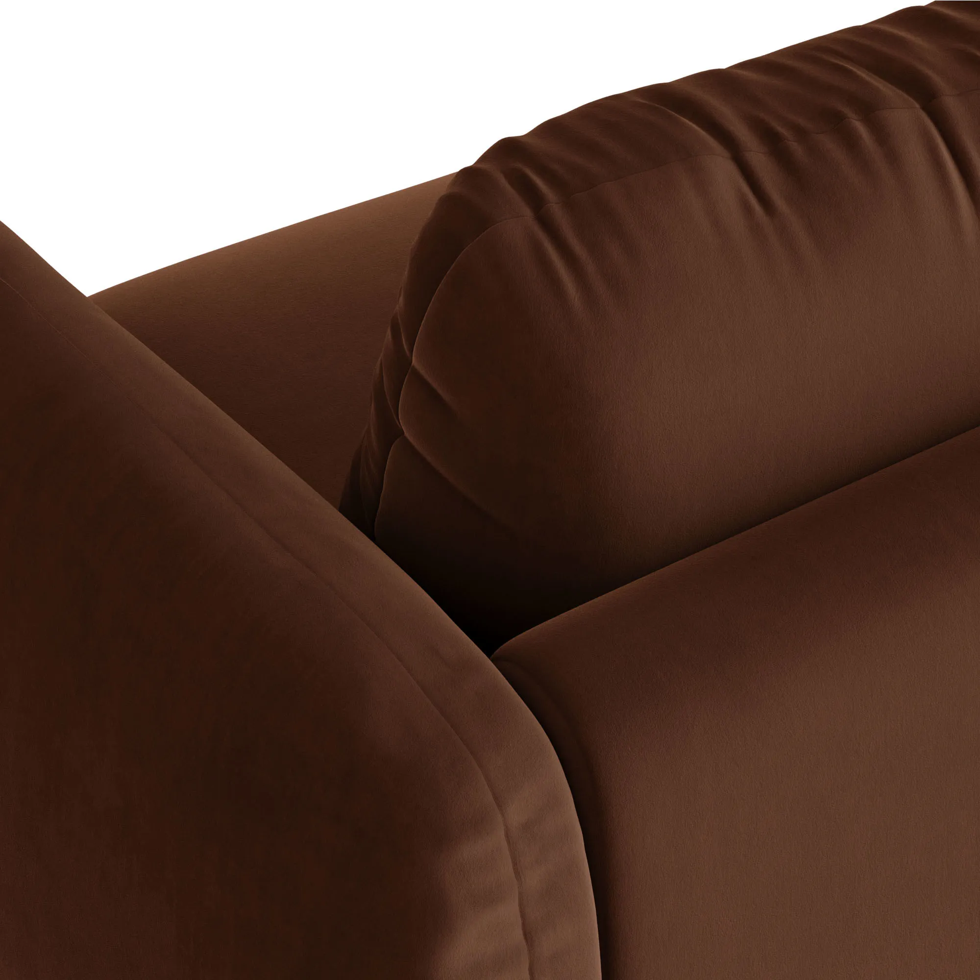Sanders 37_ Velvet Lounge Chair - Plush Pacific Brown - Image 3